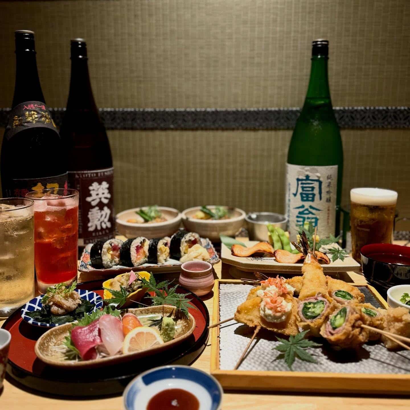 串揚げと寿司で乾杯 京都居酒屋/三条居酒屋/寿司/串揚げ