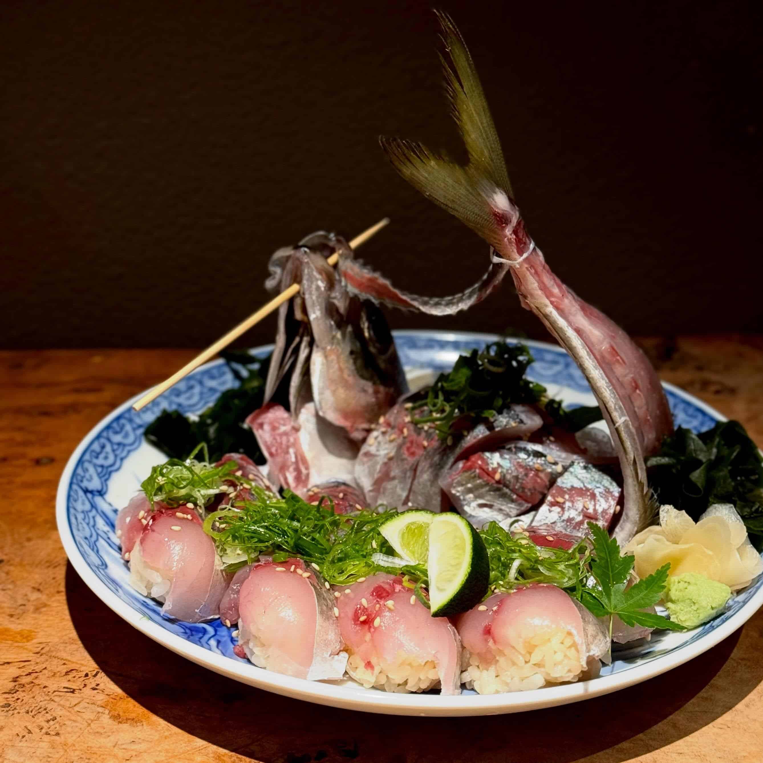 Large horse mackerel arrived today  Kyoto Izakaya / Shijo Izakaya / Sushi / Tempura